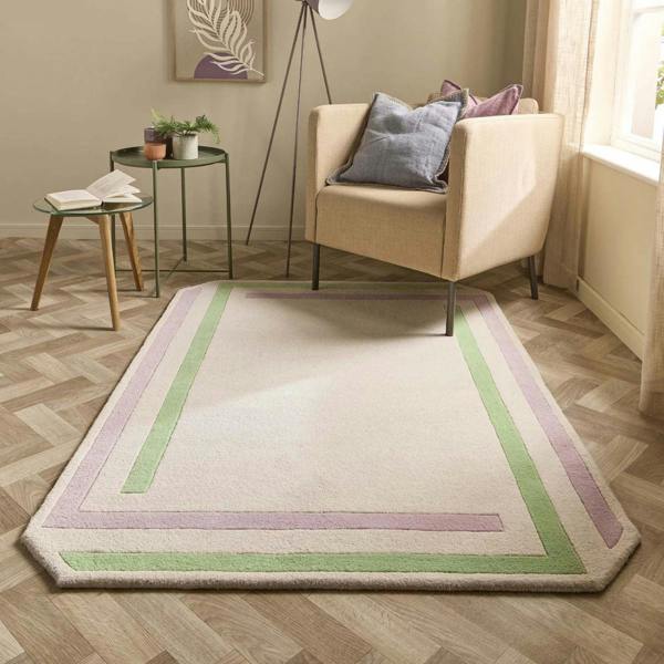 The Rugs Wool Contour Bordered Rug Lavender/Green