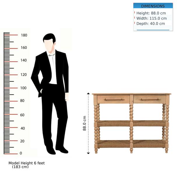 Artisan Furniture Solid Wood Spindle Console Table