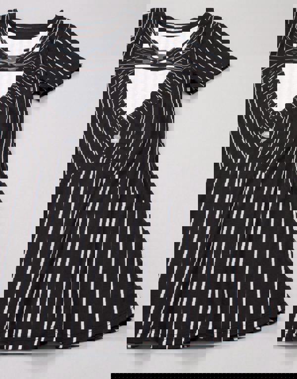 Disney The Nightmare Before Christmas Girls Black Jack Skellington Body Dress-Up Short Sleeve Skater Dress