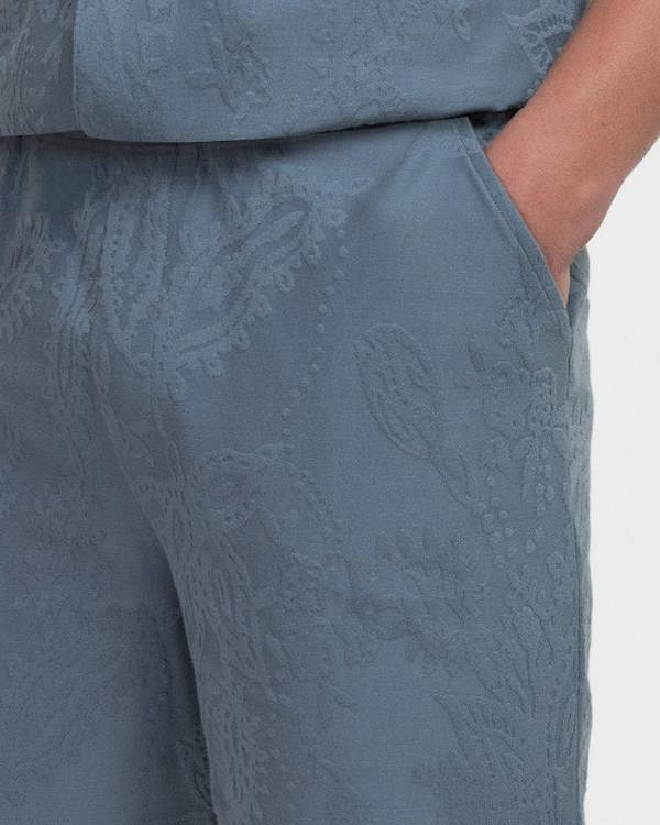Steel & Jelly Kenton - Paisley Texture Jersey Shorts