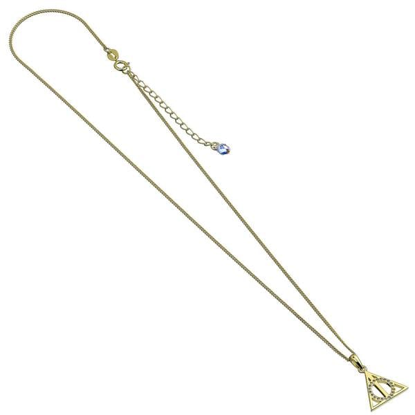 The Carat Shop Harry Potter sterling silver Deathly Hallows sterling silver Gold Plated Necklace Embellished with crystals