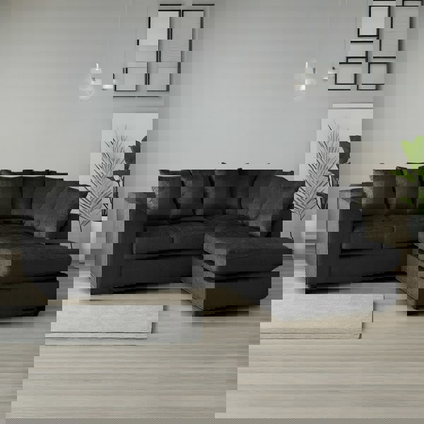 Furnishings For Less Crystal Crushed Velvet Scatter Corner Sofa