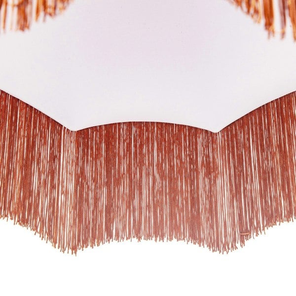 Traditional Victorian Empire 40cm Lamp Shade in Ochre with Tassels Image 4