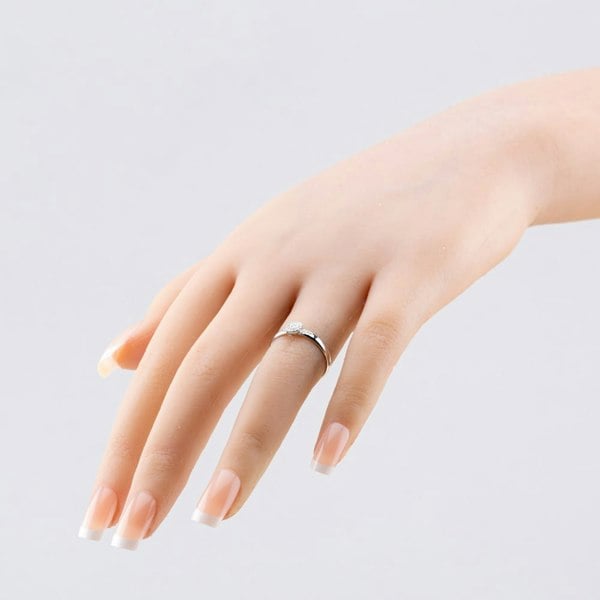 T. H. Baker 9ct White Gold 0.08ct Brilliant Cut Diamond Cluster Shoulder Set Ring THR44876-08 (WG)