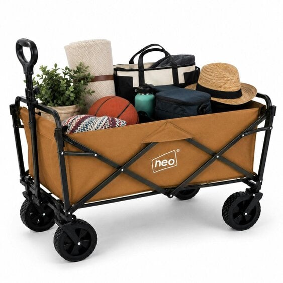 Neo Direct Neo Khaki Folding Wagon Garden Cart 138L 120kg