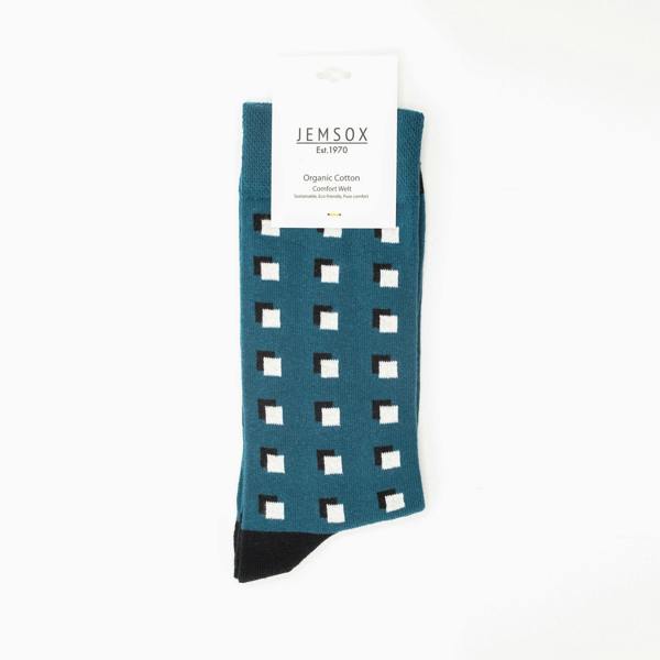 Jemsox 5pk Bordeaux & Manor Green Quintet - Organic Cotton Comfort Welt Socks (One Size UK 9-12)