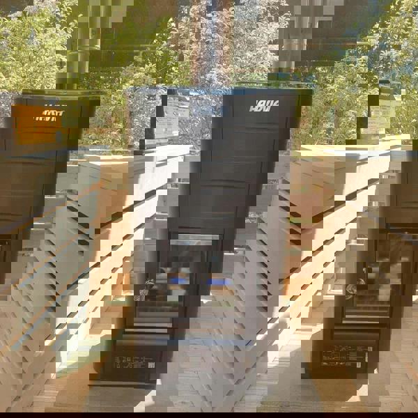 400cm Spruce Barrel Sauna | Thermowood | Terrace | Wood-Fired or Electric.