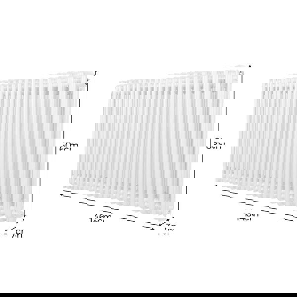 Monstershop Traditional 2 Column Radiator - 600 x 1462mm - White