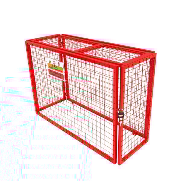 Monstershop Red Gas Bottle Collapsible Mesh Cage - 100cm x 140cm x 50cm
