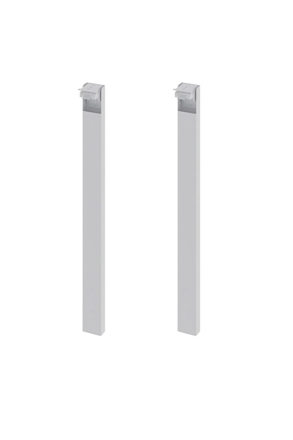 Living and Home 73cm/28.74 inch 2Pcs Folding White Metal Table Legs with Plastic Foot Pads Furniture Replacement Legs for Dining Table Dressing Table