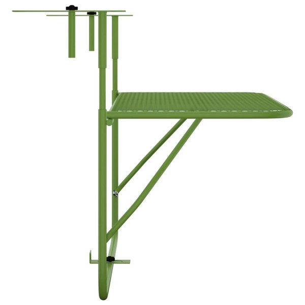Berkfield Balcony Table Green 60x40 cm Steel