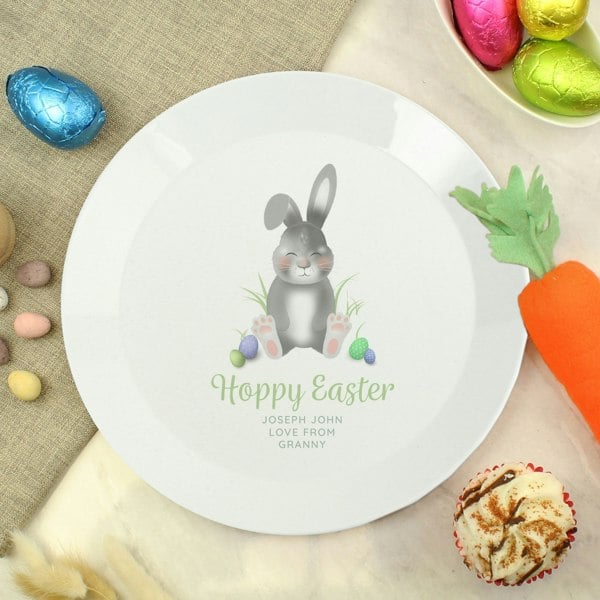 Personalised Memento Company Personalised Easter Bunny Plastic Plate