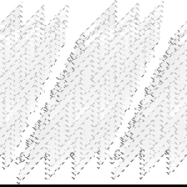 WT3D2005 - White Herringbone Glossy 3D Sticker Tile 28 x 20cm (11 x 8 in) - 8pcs in a pack