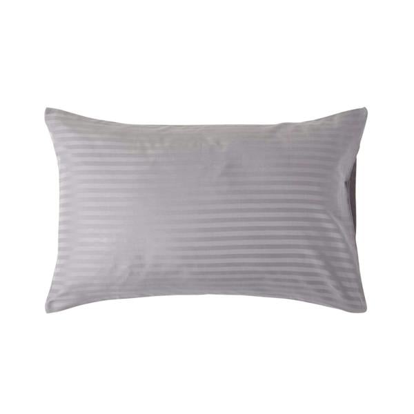 HOMESCAPES Silky 330 TC Egyptian Cotton Satin Stripe Housewife Pillowcase, Standard Size