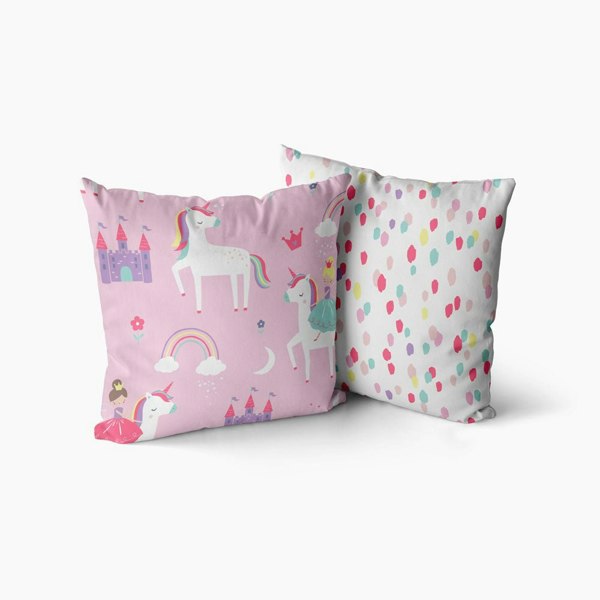 Castle Unicorn Cushion Cover Cushion - Happy Linen Company