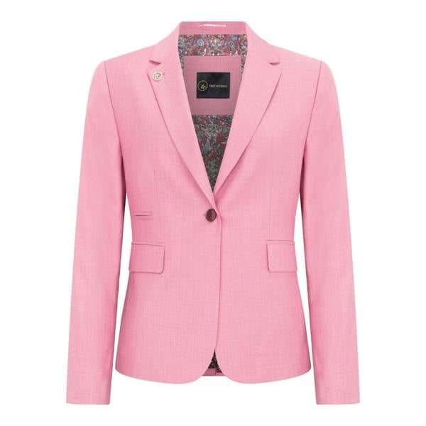 TruClothing Women's 3 Piece Tailored Fit Plain Pink Formal Office Suit