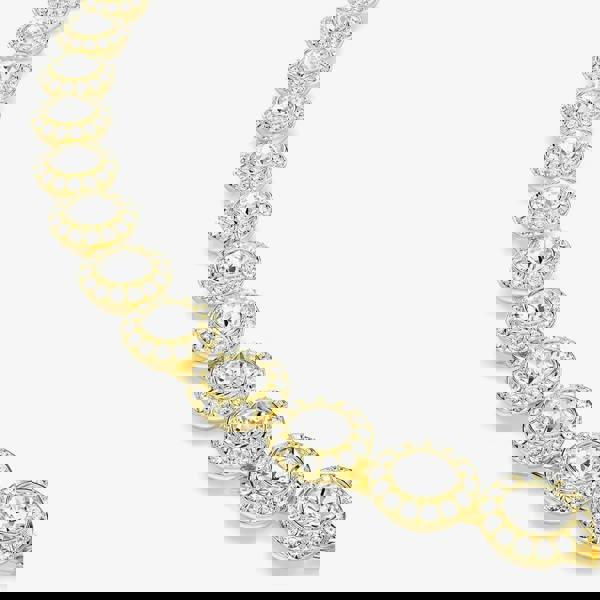 Swarovski Una Angelic Gold Tone Plated White Crystal Jewellery Set 5750619