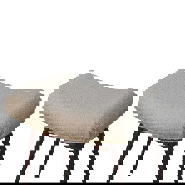 Artisan Furniture Honey Caramel Boucle Cream Curved Bench