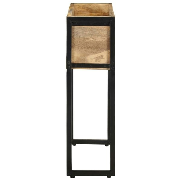 Berkfield Planter 60x20x68 cm Rough Mango Wood