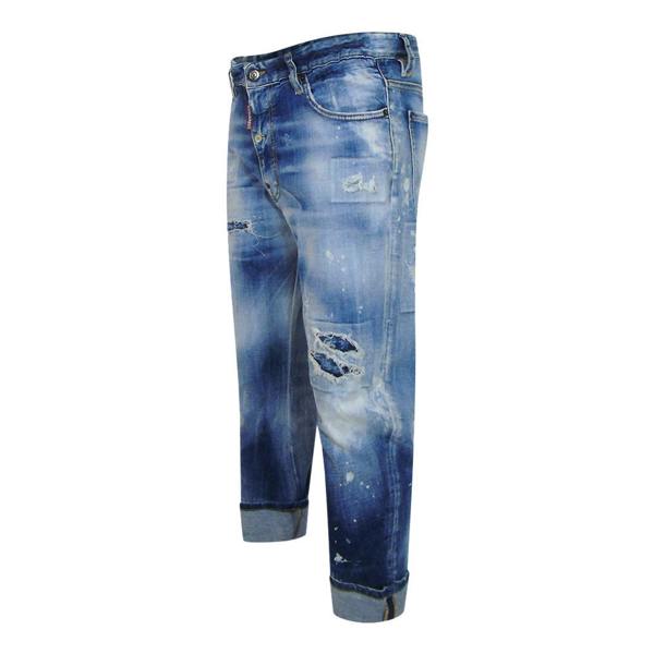 Dsquared2 Big Brother Jean Reinforced Destroyed Denim Blue Jeans