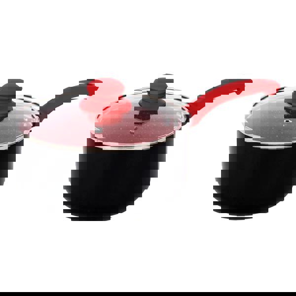 Gr8 Home Aluminium 8 Pc Marble Ceramic Non Stick Induction Frying Pan Saucepan Set Red