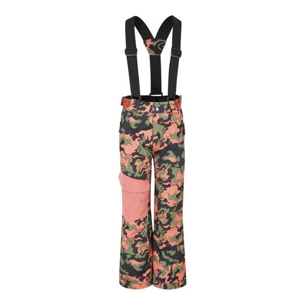 Dare 2B Kids Pow Camo Ski Trousers - Orange Rust