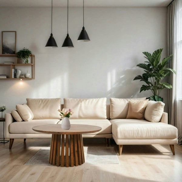 IH Design Osburn Mango Wood Round Coffee Table