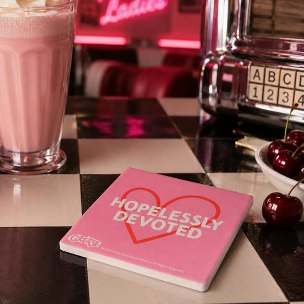 Widdop & Co Fandomania Grease 'Hopelessly Devoted' Coaster Pink