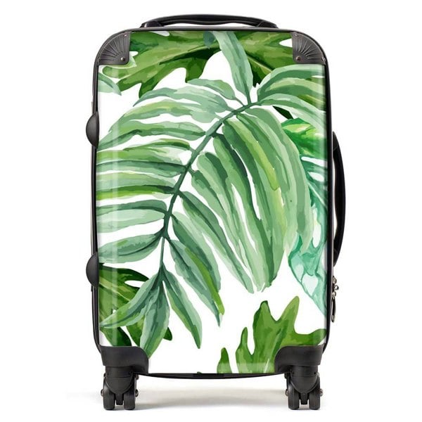 Warren Reed Exotic Rainforest Leaves Suitcase