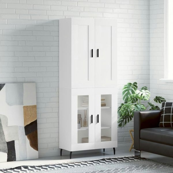 Berkfield Highboard White 69.5x34x180 cm Engineered Wood
