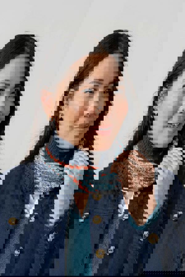 Lily & Me Fair Isle Knitted Snood Sea Mist