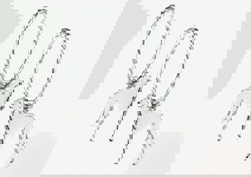 Greyhound Silhouette Silver Earrings - MYLEE London