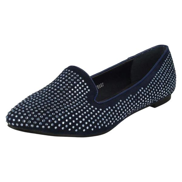 Spot On Ladies Spot On Gem Detailing Casual Shoes
