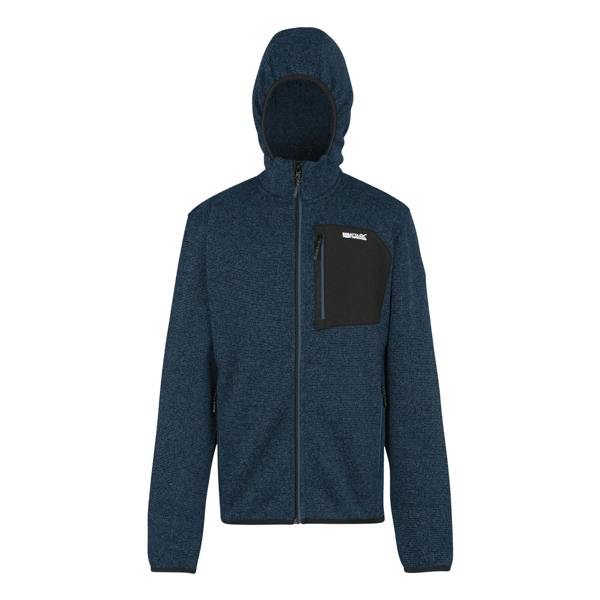 Regatta Mens Newhill Marl Full Zip Fleece Jacket - Moonlight Denim