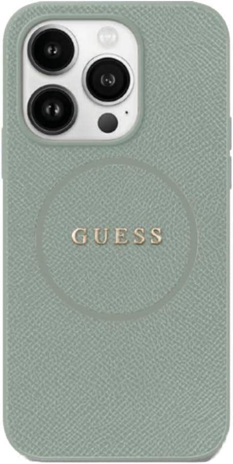 Guess PU Grained Classic Logo Case with MagSafe for iPhone 16 Pro 6.3" Green - GUHMP16LPGHSMMN