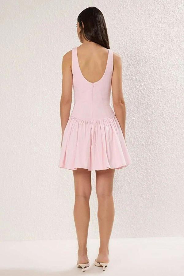 WOVCOR Sleeveless Fitted Mini Dress