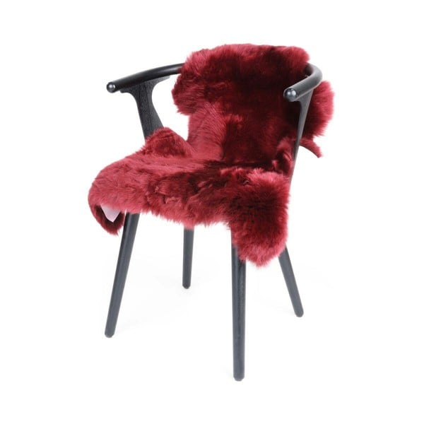 Natures Collection New Zealand Sheepskin | Long Wool | 100 cm - Burgundy