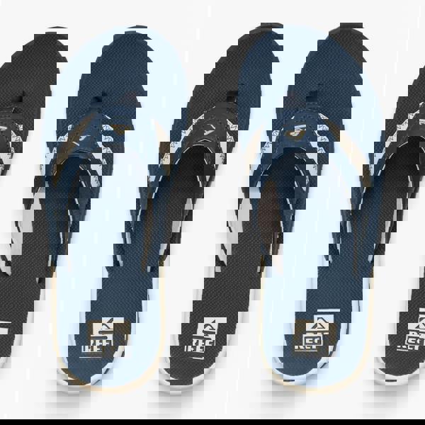 Reef Reef FANNING Mens Toe-Post Sandals Navy/Oat