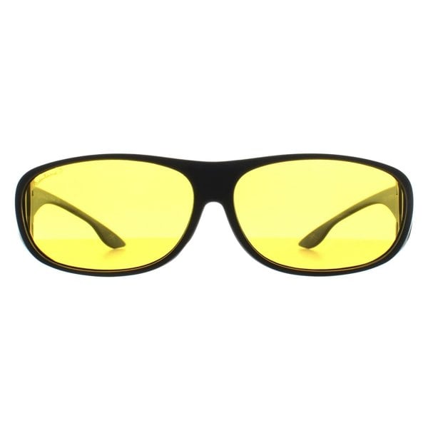 Montana Fit Over Glasses Night Driving Sunglasses FO2 I Matte Black Yellow Polarized