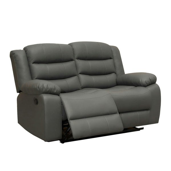 ROMA LEATHER GREY 2 SEATER
