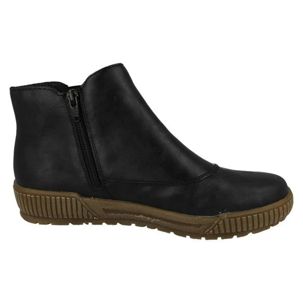 Rieker Ladies Rieker Fleece Lined Zip Fastening Ankle Boots N0751