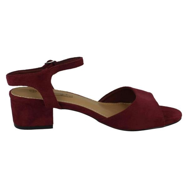 Spot On Ladies Spot On 5cm Block Heel Open Toe Heels F12060