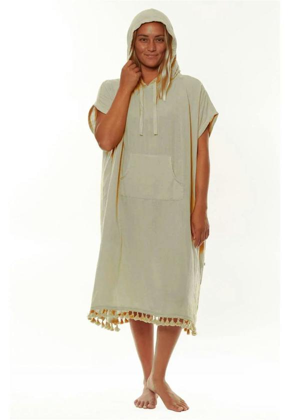 Sisstrevolution Sunny side hooded towel - Palma Green - One Size