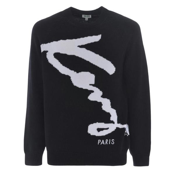 Kenzo Signature Black Knitted Sweater