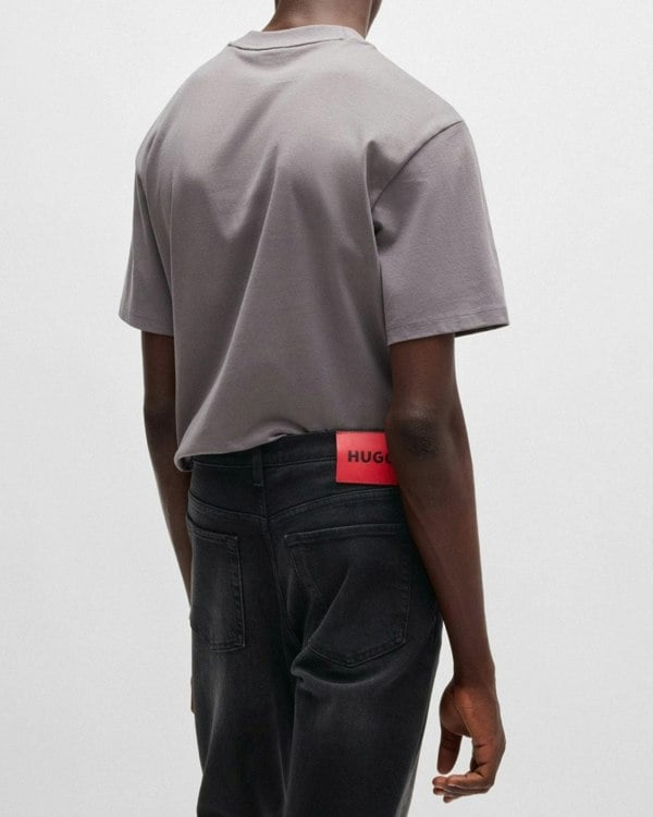 HUGO HUGO 634 Mens Tapered-Fit Jeans in Black Stretch Denim NOS