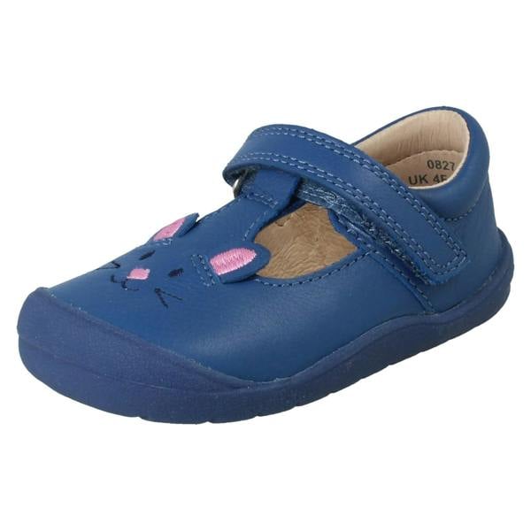 Start-rite Girls Startrite Cat Design Casual T-Bar Shoes Fellow