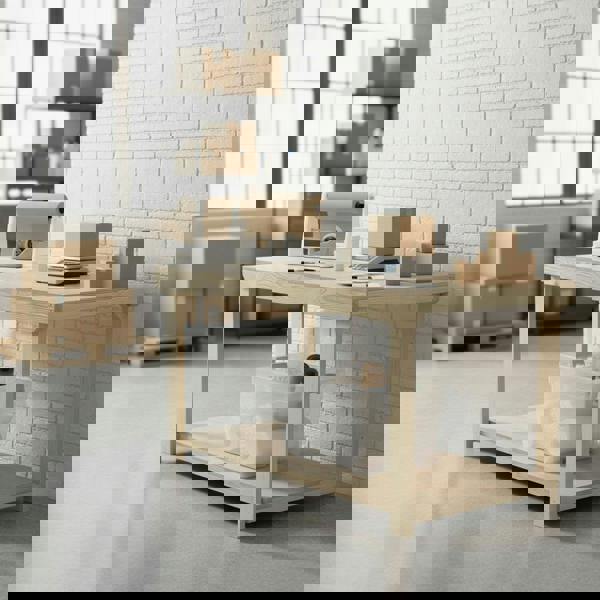 Arbor Garden Solutions Wooden Workbench Eucalyptus Hardwood Top Depth-3ft