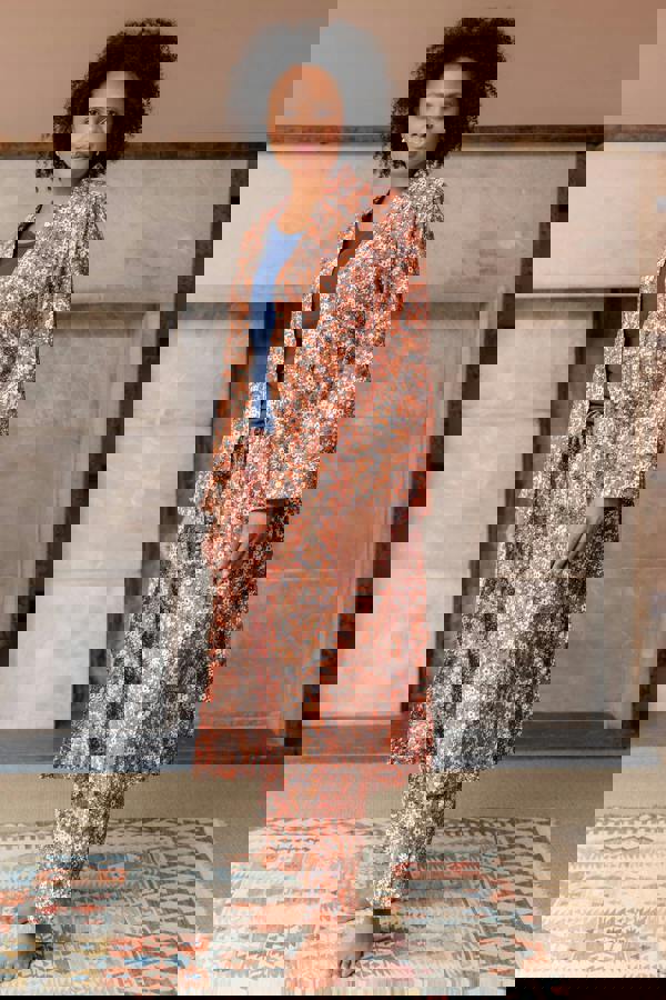 Lily & Me Day Break Cotton Dressing Gown Ginger