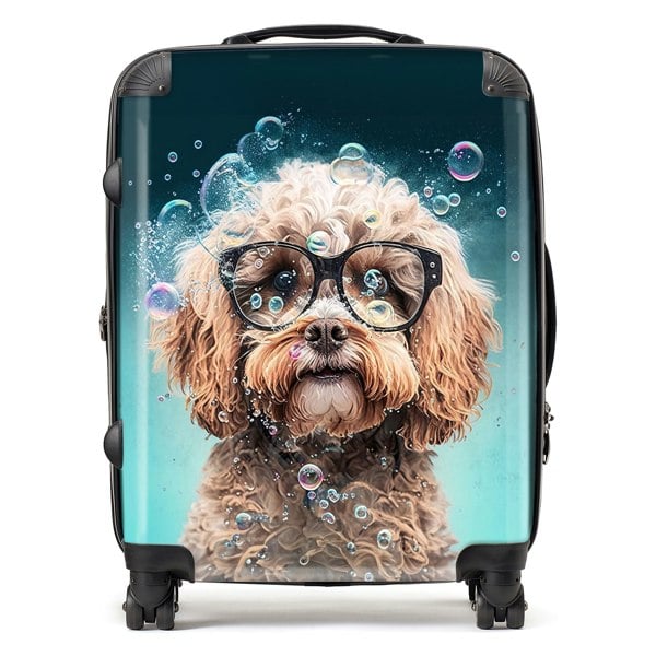 Warren Reed Cavapoo Dog Splashart Suitcase