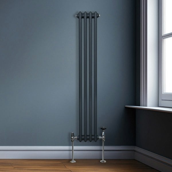 Monstershop Traditional 2 Column Radiator - 1500 x 202mm - Anthracite Grey